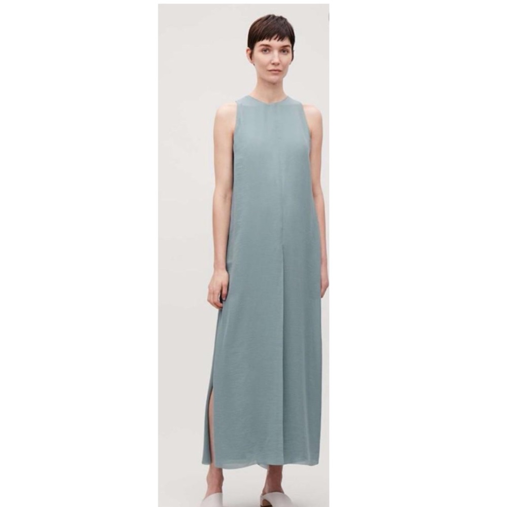 COS Sleeveless Maxi Dress in Light Sage Green